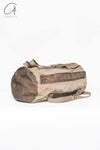 BORIS BIDJAN SABERI Leather and linen stitching travel bag INFANTERY BAG1 F1944+FMM20036